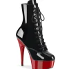 Verni 15,5 cm DELIGHT-1020 Bottines Plateforme Rouge