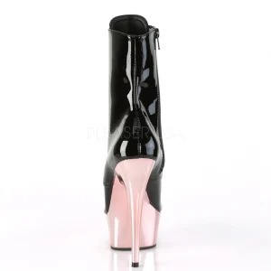 Verni 15,5 cm DELIGHT-1020 Bottines Plateforme Chrome Rose