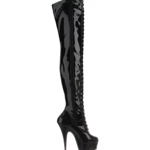 Verni 15,5 cm DELIGHT-3023 Cuissardes Bottes Plateforme