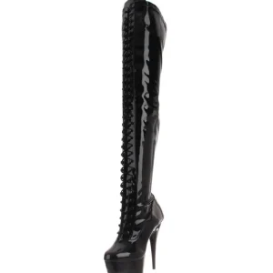 Verni 15,5 cm DELIGHT-3023 Cuissardes Bottes Plateforme