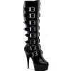 Verni 15 cm DELIGHT-2049 plateformes bottes à boucles pour femmes