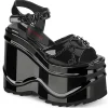 Verni 15 cm DemoniaCult WAVE-09 lolita sandale talon compensé plateforme