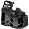 Verni 15 cm DemoniaCult WAVE-13 lolita sandale talon compensé plateforme
