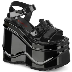 Verni 15 cm DemoniaCult WAVE-13 lolita sandale talon compensé plateforme