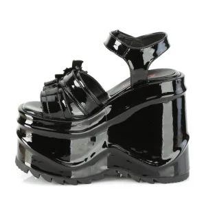 Verni 15 cm DemoniaCult WAVE-13 lolita sandale talon compensé plateforme