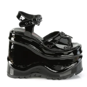 Verni 15 cm DemoniaCult WAVE-09 lolita sandale talon compensé plateforme