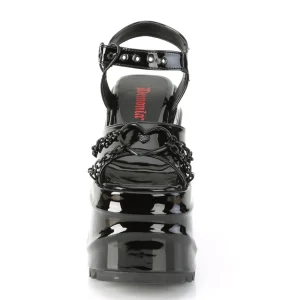 Verni 15 cm DemoniaCult WAVE-09 lolita sandale talon compensé plateforme
