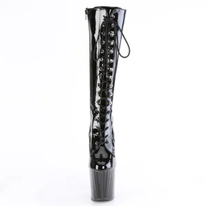 Verni 19 cm ENCHANT-2023 plateformes bottes à lacets pour femmes