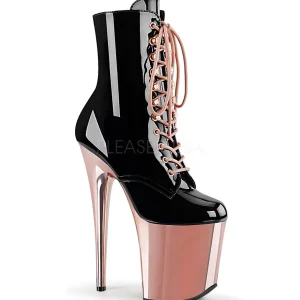 Verni 20 cm FLAMINGO-1020 Bottines Plateforme Chrome Rose