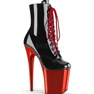 Verni 20 cm FLAMINGO-1020 Bottines Plateforme Chrome Rouge