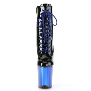 Verni 20 cm FLAMINGO-1020 Bottines Plateforme Chrome Bleu