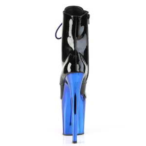 Verni 20 cm FLAMINGO-1020 Bottines Plateforme Chrome Bleu