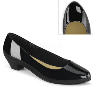 Verni 3 cm GWEN-01 escarpins pour homme et drag queens en noires