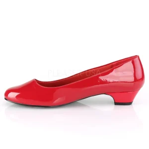 Verni 3 cm GWEN-01 escarpins pour homme et drag queens en rouges