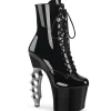 Verni 18 cm IRONGRIP-1020 bottines à talons hauts poing américain