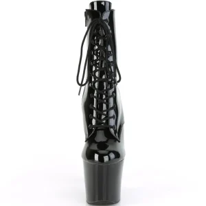 Verni 18 cm IRONGRIP-1020 bottines à talons hauts poing américain