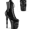 Verni 20 cm RAPTURE-1020 bottines à talons hauts crâne