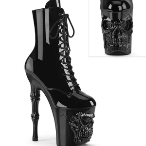Verni 20 cm RAPTURE-1020 bottines à talons hauts crâne