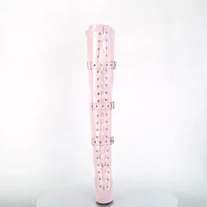 Verni 13 cm SEDUCE-3028 bottes cuissardes à lacets roses