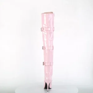 Verni 13 cm SEDUCE-3028 bottes cuissardes à lacets roses