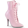 Verni 13 cm SEDUCE-1020 fétiche bottines à talons aiguilles roses