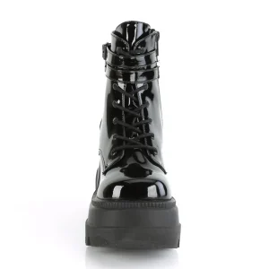 Verni 11,5 cm SHAKER-52 bottine plateforme compensée noir