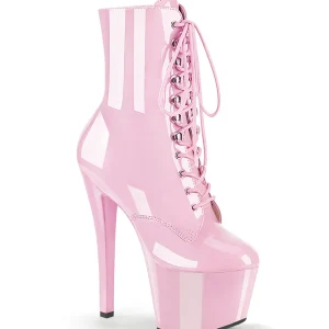 Verni 18 cm SKY-1020 bottines talons hauts à lacets roses