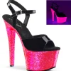 Verni 18 cm SKY-309UVLG Plateforme Neon Sandales Femmes