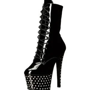 Verni 18 cm STARDUST-1020-7 bottines strass plateforme femmes