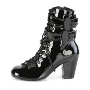 Verni 7,5 cm VIVIKA-128 Bottines victoriennes à talons épais