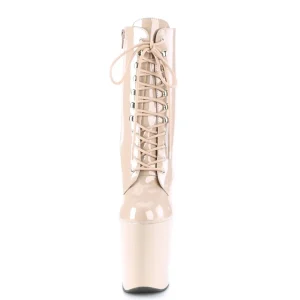 Verni 20 cm XTREME-1020 bottines talons hauts à lacets beige