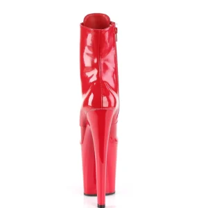 Verni 20 cm XTREME-1020 bottines talons hauts à lacets rouge