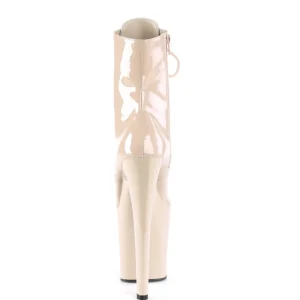 Verni 20 cm XTREME-1020 bottines talons hauts à lacets beige