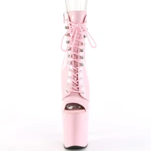 Verni 20 cm XTREME-1021 fétiche bottines à talons aiguilles roses