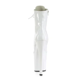 Verni 20 cm XTREME-1021 fétiche bottines à talons aiguilles blanc