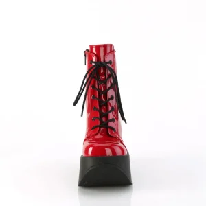 Verni emo 13 cm DYNAMITE-106 bottine plateforme compensée rouge