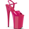 Verni pink 23 cm INFINITY-909 talons très hauts - chaussures plateforme extrême
