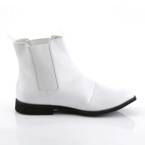 Verni TROOPER-12 disco chaussures de proxénète hommes 70 à plateforme blanc