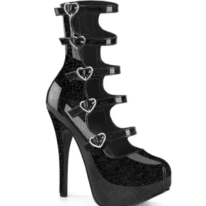 Vernis 14,5 cm burlesque chaussures plateforme bottine femmes à boucles