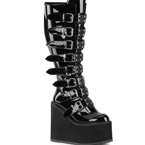 Vernis 14 cm demoniacult bottes mollets larges et cuisses rondes élastiquées