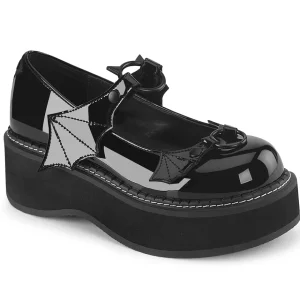 Vernis 5 cm EMILY-23 emo chaussures mary jane à boucles