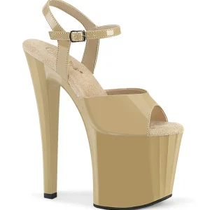 Vernis 19 cm ENCHANT-709 beige chaussures pleaser talons hauts
