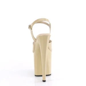 Vernis 19 cm ENCHANT-709 beige chaussures pleaser talons hauts