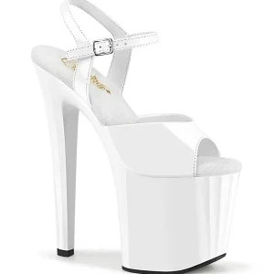 Vernis 19 cm ENCHANT-709 blanc chaussures pleaser talons hauts