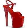 Vernis 19 cm ENCHANT-709 rouges chaussures pleaser talons hauts