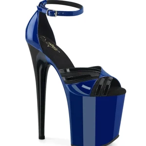 Vernis 20 cm FLAMINGO-884 bleues chaussures pleaser talons hauts