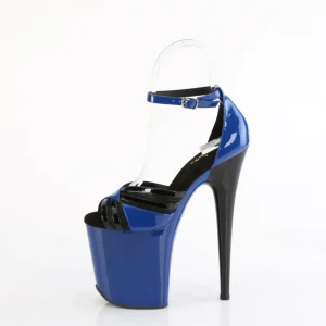 Vernis 20 cm FLAMINGO-884 bleues chaussures pleaser talons hauts