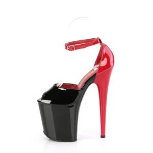 Vernis 20 cm FLAMINGO-868 noires chaussures pleaser talons hauts