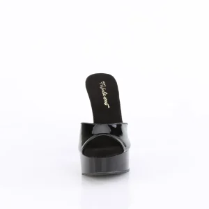 Vernis 13 cm MARTINI-501 mule à talon hauts noirs