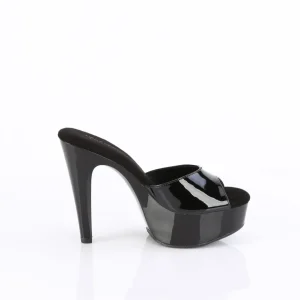 Vernis 13 cm MARTINI-501 mule à talon hauts noirs